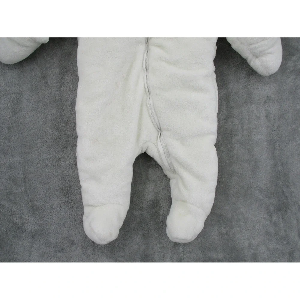 Juicy Couture Snow Suit Girls 6/9 Months Logo Zip Insulated Zip‎ Cozy Warm Ivory